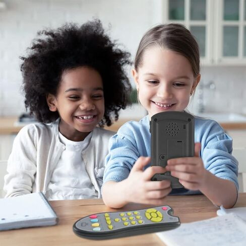 Liberty Imports 2 Pack My First TV Remote Control and Mobile Smartphone Kids Musical Toy Bundle Set - Realistic Music Learning Remote Phone Pretend Playset with Lights and Sounds in Saudi Arabia