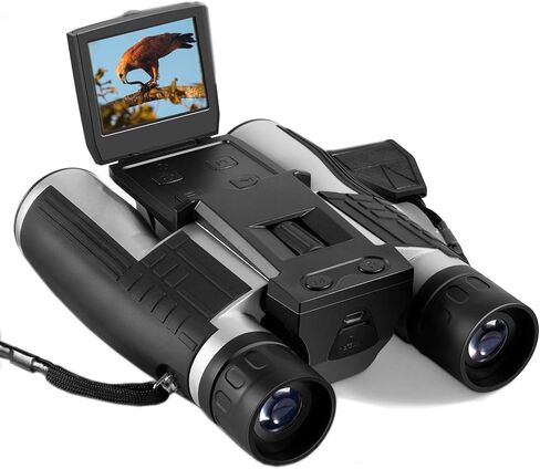 فازوسك كاميرا مناظير رقمية HD مقاس 2 انش بدقة 12×32 بدقة 5 ميجابكسل ومسجل صور لمشاهدة الطيور ولعبة كرة القدم مع بطاقة تي اف 8 جيجابايت in Kuwait
