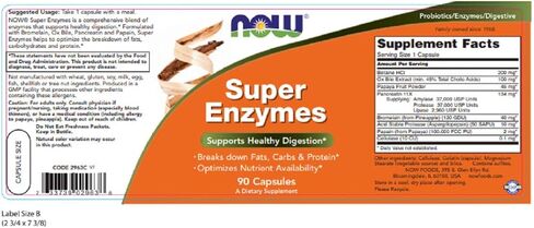 NOW Super Enzymes, 90 Capsules (Pack of 2) in Saudi Arabia