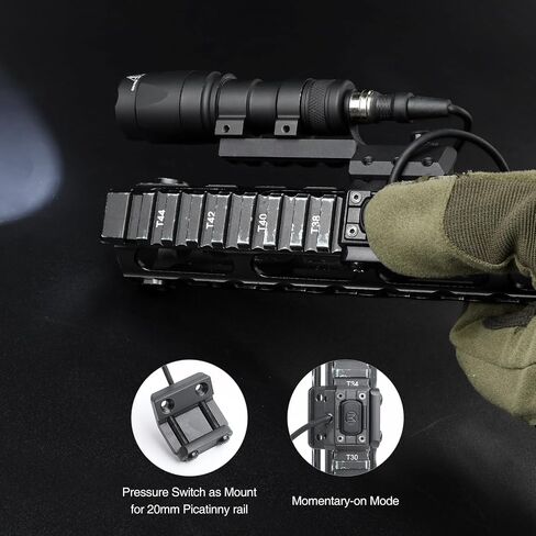 560 Lumens Tactical Flashlight with 2 Rotating Bases & 2 Switch in Kuwait