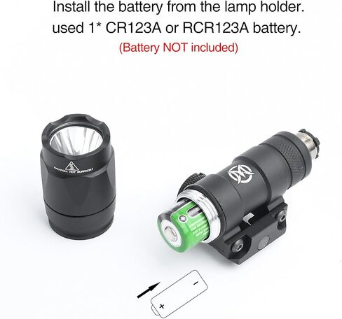 560 Lumens Tactical Flashlight with 2 Rotating Bases & 2 Switch in Kuwait