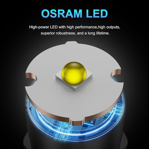 LUMINTOP Rechargeable LED Flashlights High Lumens, Ring King 1000 Lumen Super Bright Flashlight, 5 Modes, 180 Meters, Powerful Handheld Flash Light for Emergencies, Camping, Hiking in Kuwait