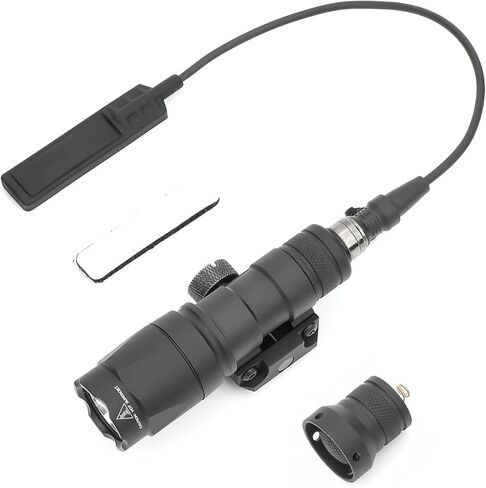 M300A 500 Lumens Tactical Flashlight with Push Button Switch & Remote Pressure Switch for Constant/Momentary Modes, Fit for 20mm Picatinny Rail in Kuwait