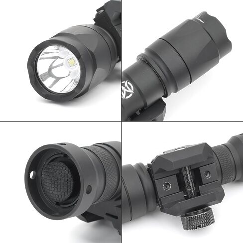 M300A 500 Lumens Tactical Flashlight with Push Button Switch & Remote Pressure Switch for Constant/Momentary Modes, Fit for 20mm Picatinny Rail in Kuwait