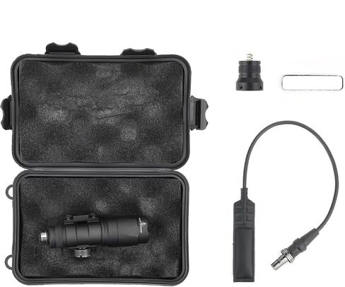 M300A 500 Lumens Tactical Flashlight with Push Button Switch & Remote Pressure Switch for Constant/Momentary Modes, Fit for 20mm Picatinny Rail in Kuwait