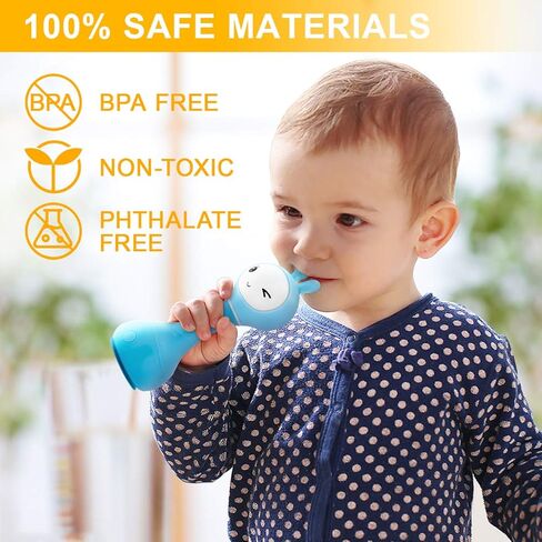 Alilo Bunny Baby Rattle Shaker and Teether Toys,Electronic Rattle Infants Toy,9 Kinds of Color Learning and Educational Toys with Music & Light for 0-6-12 Months, Gift for Newborns Girls Boys Toddlers in Kuwait