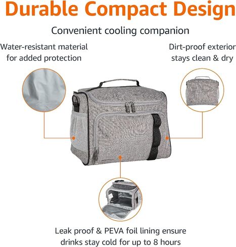 Amazon Basics Soft Waterproof Lightweight Cooler Lunch Bag, 24 Can Capacity in Saudi Arabia