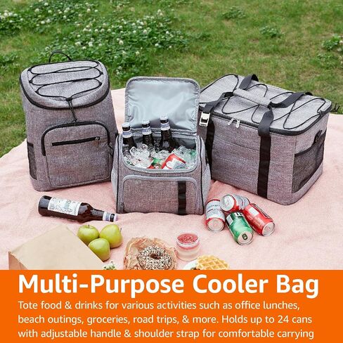 Amazon Basics Soft Waterproof Lightweight Cooler Lunch Bag, 24 Can Capacity in Saudi Arabia