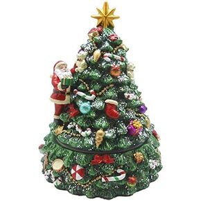 شجرة عيد الميلاد مع تيدي بير من لايت آدر، هدايا وموسيقى عيد الميلاد تلعب في مادة البولي الراتنج in Kuwait