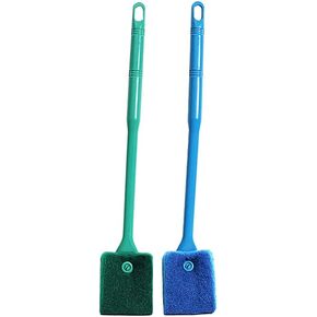 Scicalife Sponge Filter 2PCS Handle Aquarium Cleaner Fish Tank Glass Algae Double Sided Cleaning Brushes (Random Color) Cleaning Tool Brush Cleaner in Kuwait