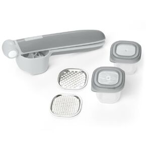 Skip Hop Baby Food Maker, Easy Prep Food Press Set, Grey