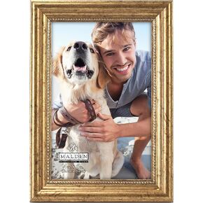 Malden International Designs 2177-46 Classic Wood Picture Frame,4x6, Gold in Kuwait