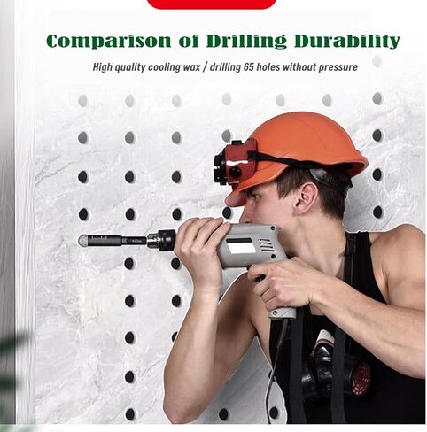 JOERIC Black Dry Diamond Bits Set, 7 PCS Diamond Hole Saw Kit for Granite Marble Tile Ceramic Stone Glass Hard Materials (Not for Wood) Triangle Shank with Size 3/16 to 5/8 inches in Kuwait