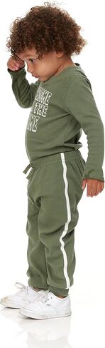 Cudlie 5-Pack Baby/Toddler Boys Jogger Pants - Lightweight Tapered Sweatpants - Lounge Jogger for Boys in Saudi Arabia