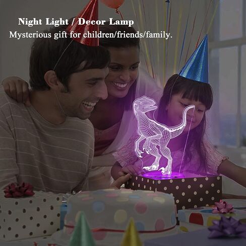 مصباح ديناصور فيلوسيرابتور من ان ان دي اتش واي ايه، مصباح ليلي للاطفال كهدية عيد ميلاد للاولاد والبنات او اضواء ديكور لغرفة الاطفال in Kuwait