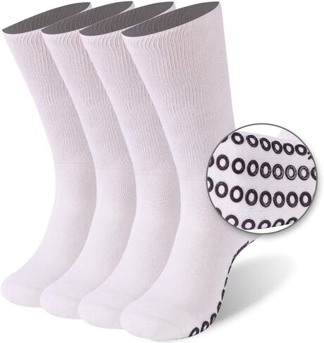 جوارب KitNSox المضادة للانزلاق لمرضى السكري للرجال والنساء، جوارب غير قابلة للانزلاق وممتصة للرطوبة ومبطنة وغير قابلة للانزلاق in Kuwait