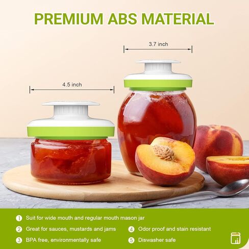 ماسون جرة فراغ السدادة لسداده فراغ FoodSaver، تعليب الجرار فراغ السدادة عدة مع فتاحة غطاء، جرة السدادة ومجموعة خرطوم الملحقات لجرة ماسون واسعة ومنتظمة الفم، متوافق مع معظم السداده فراغ in Kuwait