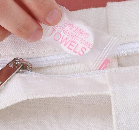 كيكسن منشفة ورقية قابلة للتوسيع محمولة للسفر في الهواء الطلق منشفة قطنية مضغوطة 100 قطعة من المناشف المضغوطة للاستعمال مرة واحدة in Kuwait