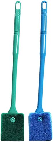 Scicalife Sponge Filter 2PCS Handle Aquarium Cleaner Fish Tank Glass Algae Double Sided Cleaning Brushes (Random Color) Cleaning Tool Brush Cleaner in Kuwait