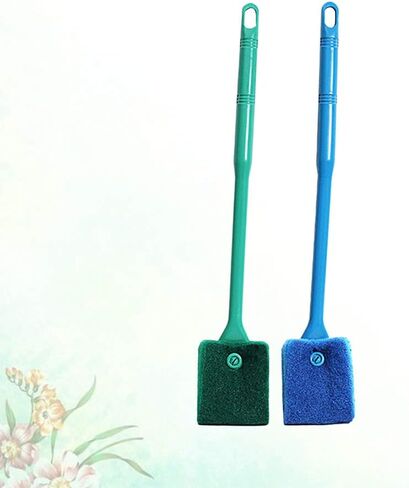 Scicalife Sponge Filter 2PCS Handle Aquarium Cleaner Fish Tank Glass Algae Double Sided Cleaning Brushes (Random Color) Cleaning Tool Brush Cleaner in Kuwait