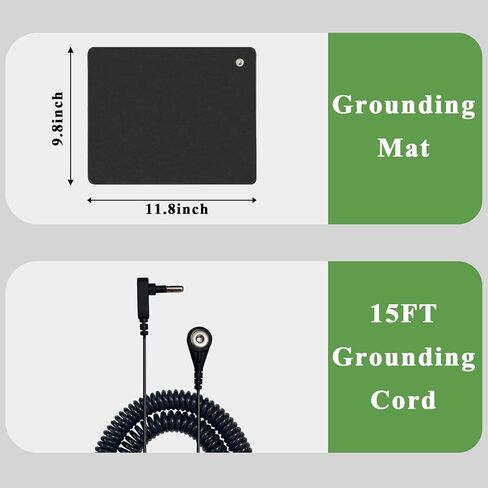 WAUZOBLE Grounding Mat Grounding Mouse Pad, Reduce Pain Inflammation Stress,Benefitial Grounding Products Computer Laptop Portable Black Non-Slip Rubber Base Study and Working(9.8'' x 11.8'') in Kuwait