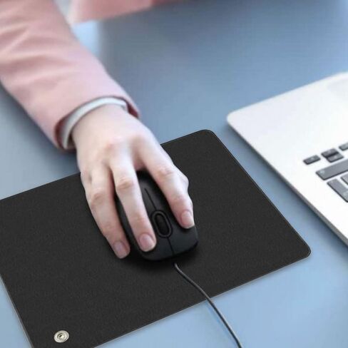 WAUZOBLE Grounding Mat Grounding Mouse Pad, Reduce Pain Inflammation Stress,Benefitial Grounding Products Computer Laptop Portable Black Non-Slip Rubber Base Study and Working(9.8'' x 11.8'') in Kuwait