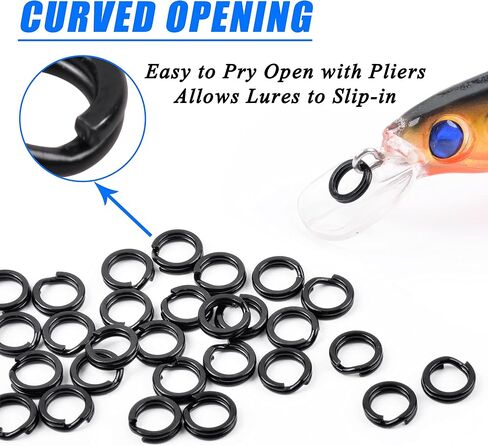 Stainless Steel Split Ring Pliers Kit, Fishing Lure Tackle Connector with Treble Hooks, Blank Fishing Lures, Fishing Pliers for Lure Making in Saudi Arabia