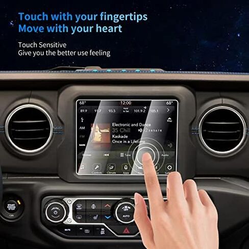 DSDFGH for 2011-2023 Dodge Charger Screen Protector 8.4 Inch Touchscreen Charger Scat Pack Screen Protector Uconnect 7TH Gen Sedan SRT Hellcat 392 GT Daytona HD Tempered Glass Anti-Scratch in Kuwait