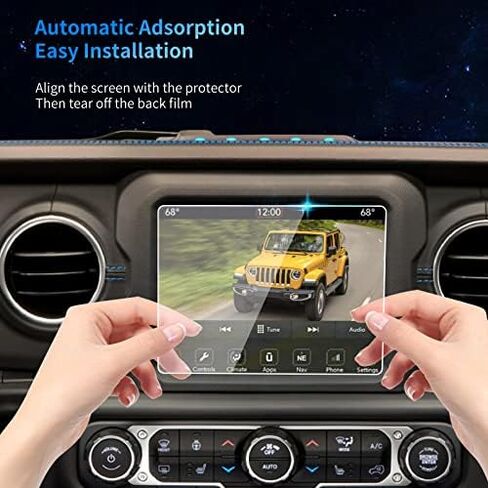 DSDFGH for 2011-2023 Dodge Charger Screen Protector 8.4 Inch Touchscreen Charger Scat Pack Screen Protector Uconnect 7TH Gen Sedan SRT Hellcat 392 GT Daytona HD Tempered Glass Anti-Scratch in Kuwait