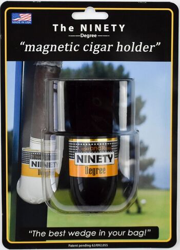 The Ninety Degree Wedge - The Ultimate Premium & Versatile, Magnetic Cigar Holder - White / Black (Made in the USA) in Saudi Arabia