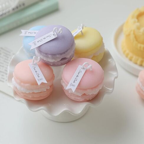 Macaron Shaped Scented Candle,60G Aroma Soy Wax Decorative Candle for Table Photo Prop Birthday,Prefect Gift for Meditation Stress Relief Mood Boosting Bath Yoga (Green) in Kuwait