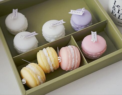 Macaron Shaped Scented Candle,60G Aroma Soy Wax Decorative Candle for Table Photo Prop Birthday,Prefect Gift for Meditation Stress Relief Mood Boosting Bath Yoga (Green) in Kuwait