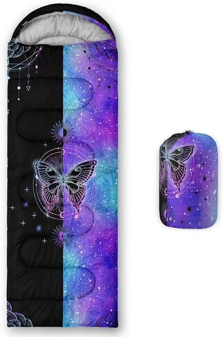 Datura home Kids Sleeping Bag for Boys Girls,Rocket Astronaut Moon Print-Lightweight Warm Portable Outdoor Indoor-Waterproof Cold Weather Resistant Sleeping Bag for Camping Hiking in Saudi Arabia