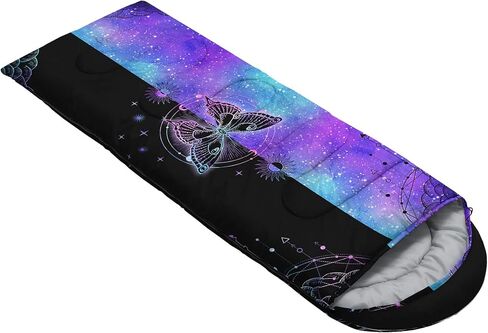 Datura home Kids Sleeping Bag for Boys Girls,Rocket Astronaut Moon Print-Lightweight Warm Portable Outdoor Indoor-Waterproof Cold Weather Resistant Sleeping Bag for Camping Hiking in Saudi Arabia