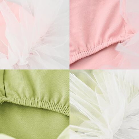 قطعتان من فستان زفاف الكلب تنورة توتو للفتيات الكلاب الصغيرة، زي دانتيل للجرو ملابس صيفية ملابس رسمية لحفلات الزفاف والعطلات (وردي + أرجواني، مقاس S) in Kuwait