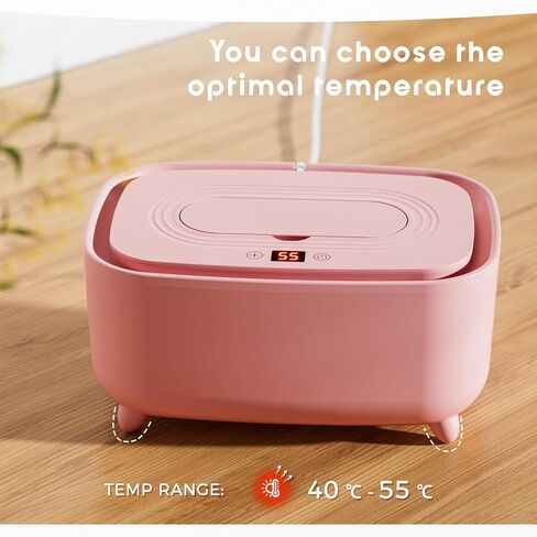 أداة مسح المناديل المبللة من جراثيا للاستخدام في السيارة والمنزل، موزع مناديل مبللة للأطفال وأداة تدفئة مناديل الحفاضات مع عرض درجة الحرارة، وحقيبة مناديل مبللة لحديثي الولادة، وهدايا استحمام الطفل (وردي) in Kuwait