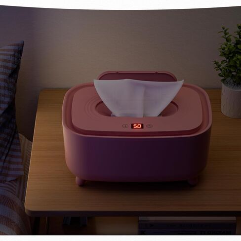 أداة مسح المناديل المبللة من جراثيا للاستخدام في السيارة والمنزل، موزع مناديل مبللة للأطفال وأداة تدفئة مناديل الحفاضات مع عرض درجة الحرارة، وحقيبة مناديل مبللة لحديثي الولادة، وهدايا استحمام الطفل (وردي) in Kuwait