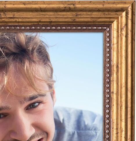 إطار صورة خشبي من التصميمات malden International كلاسيكية ، مقاس 4 X 6 ، باللون الذهبي in Kuwait