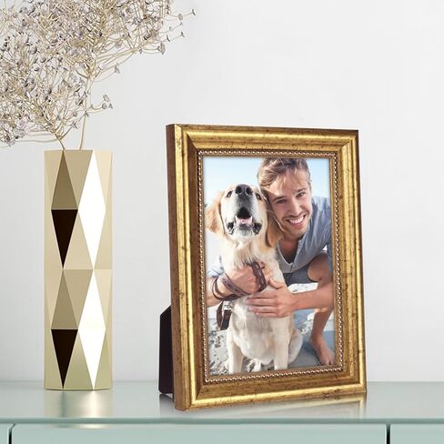 إطار صورة خشبي من التصميمات malden International كلاسيكية ، مقاس 4 X 6 ، باللون الذهبي in Kuwait