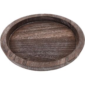 صينية شموع دائرية للمنزل من بريتيزوم خشبية بسيطة حامل شموع ديكور طاولة بني فاتح هدايا الحفلات in Kuwait