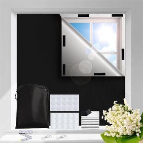 ستائر تعتيم محمولة مقاس 118 بوصة × 57 بوصة، ظلال تعتيم للنوافذ 100%، ستارة تعتيم عمياء، غطاء نافذة معتم لغرفة النوم، والسفر، وحضانة الأطفال، والمكتب (118 بوصة × 57 بوصة) in Kuwait