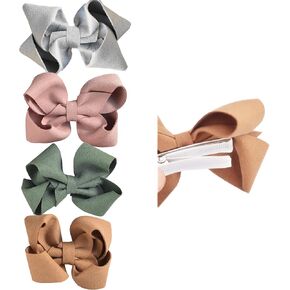 California Tot Set of 4 Faux Suede 3D Bow Clips for Toddlers, Girls (3D Set of 4) in Kuwait