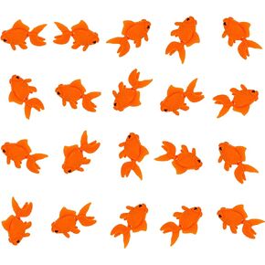 Neakomuki 20pcs Artificial Fish Fake Fish Plastic Floating Fish for Artificial Aquarium Orange Goldfish Ornament Decorations for Aquarium Fish Tank Fountain in Kuwait