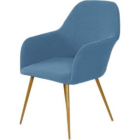 أغطية كراسي غرفة الطعام القابلة للتمدد من Eco-Ancheng، غطاء كرسي خلفي منحني من قماش الجاكار، غطاء كرسي بذراعين، غطاء كرسي مكتب، غطاء Sliopcover حديث منحني للذراعين الخلفي، واقي كرسي لغرفة المعيشة in Kuwait