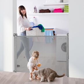 (غير قابلة للسحب) بوابة أطفال قابلة للتعديل بعرض 0-60 بوصة، بوابة أطفال شبكية مع قفل أمان، قابلة للطي لتوفير المساحة، بوابة شبكية محمولة قابلة للطي للكلاب بوابة أطفال للسلالم وبوابة داخلية وخارجية (أسود) in Kuwait