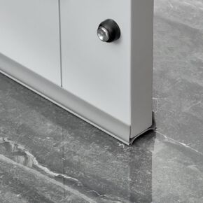 شريط إغلاق مفصل الباب - واقي مسودة الباب لأسفل الأبواب، شرائط عازلة للصوت والرياح قابلة للتعديل - تستخدم لمنع الهواء البارد والضوضاء والصوت والغبار والضوء والدخان والرائحة (بني) in Kuwait