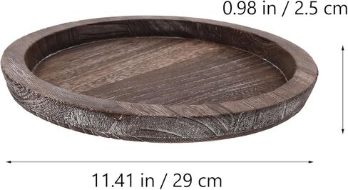 صينية شموع دائرية للمنزل من بريتيزوم خشبية بسيطة حامل شموع ديكور طاولة بني فاتح هدايا الحفلات in Kuwait