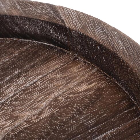 صينية شموع دائرية للمنزل من بريتيزوم خشبية بسيطة حامل شموع ديكور طاولة بني فاتح هدايا الحفلات in Kuwait