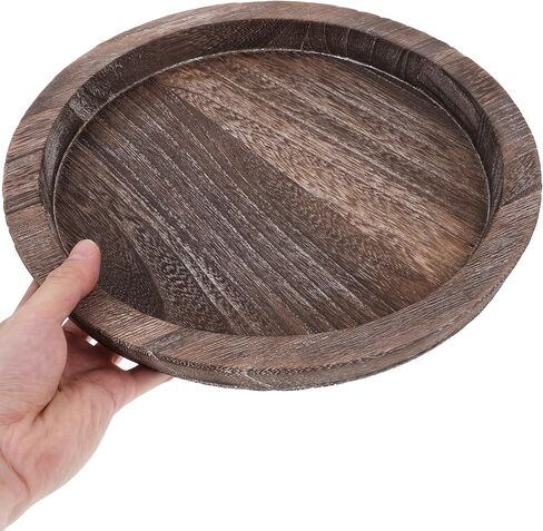 صينية شموع دائرية للمنزل من بريتيزوم خشبية بسيطة حامل شموع ديكور طاولة بني فاتح هدايا الحفلات in Kuwait