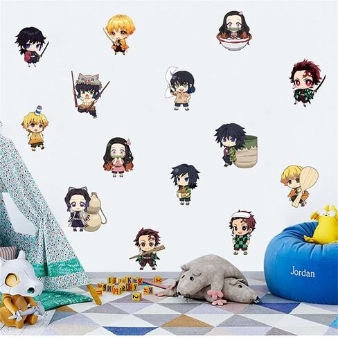 ملصق جداري من الرسوم المتحركة، ملصق جداري لغرفة النوم بخلفية كرتونية للأطفال، ملصق جداري ذاتي اللصق، ملصق لعبة فيديو لوازم حفلات أعياد الميلاد in Kuwait